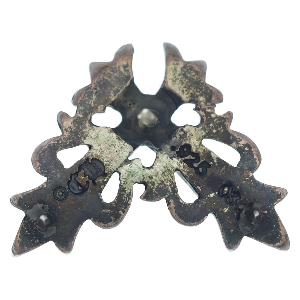 Chrome Hearts Stick Pin Flrl SM Pin Small Floral Corner Silver Necklace — view 6