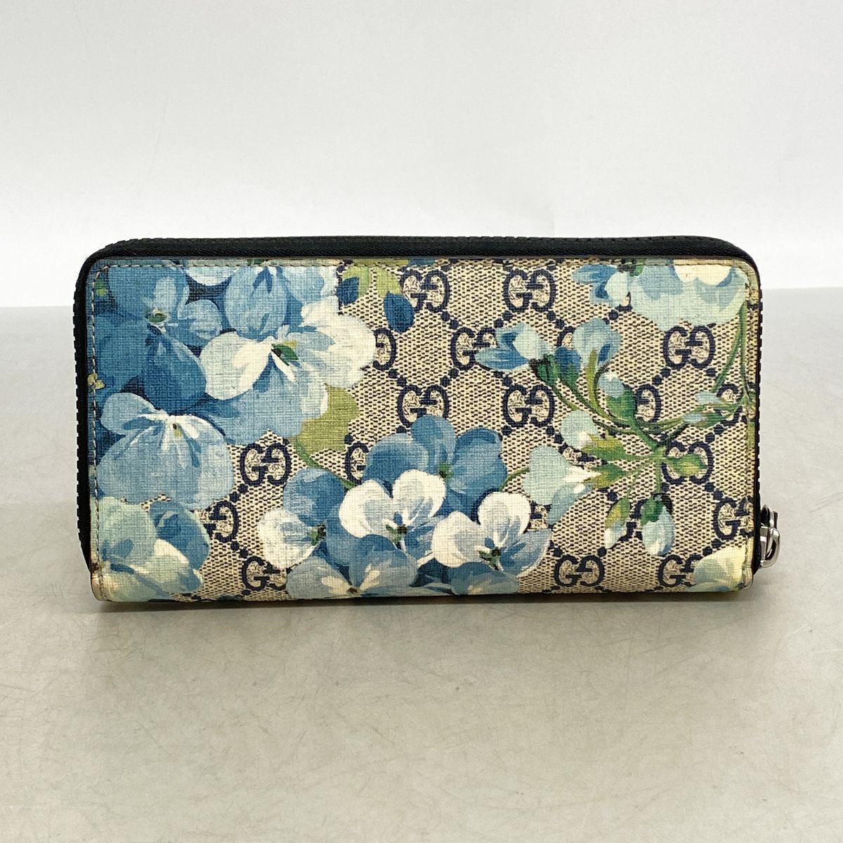 Gucci Wallet GG Blooms Blue Silver — view 8