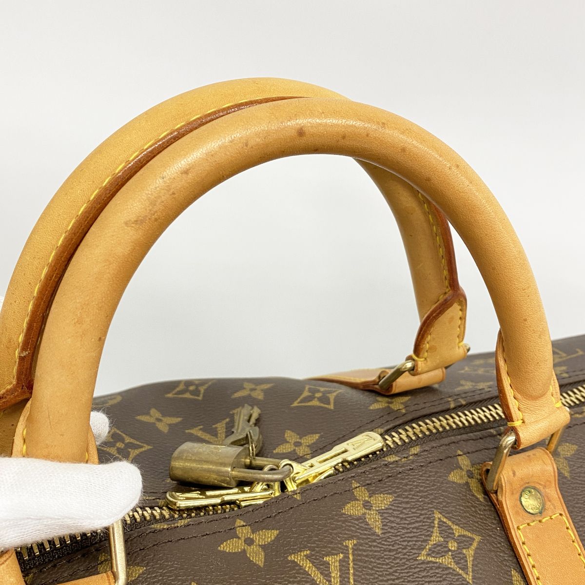 Louis Vuitton Boston Bag Monogram Keepall 60 Brown — view 8