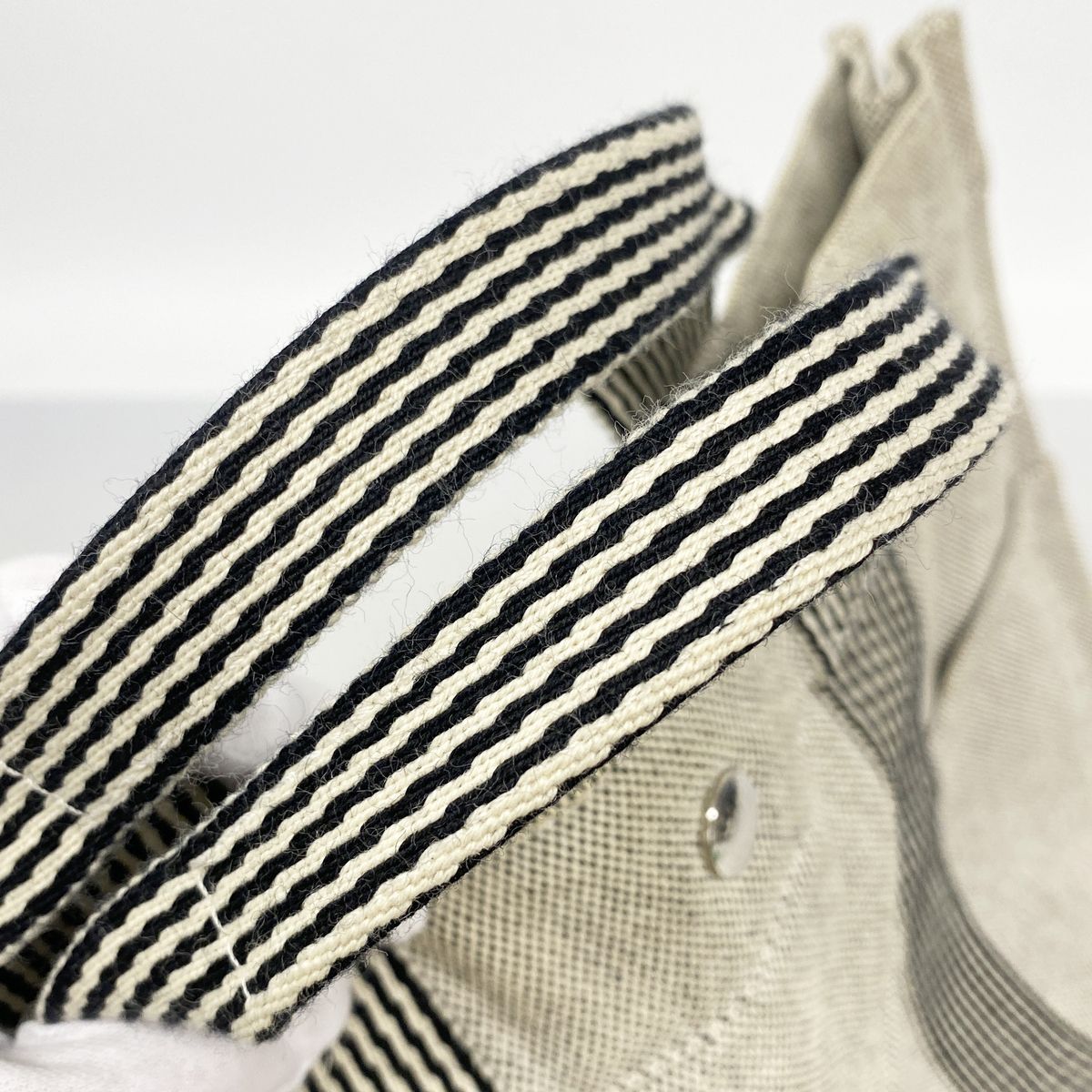 Hermes Tote New Fourre Tout MM Canvas Gray Silver — view 8