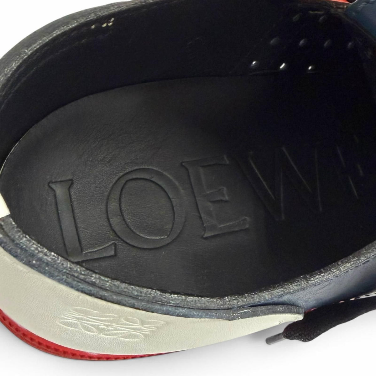 Loewe Leather Anagram Stamp Lace-up Low Top Sneakers Multicolor — view 8