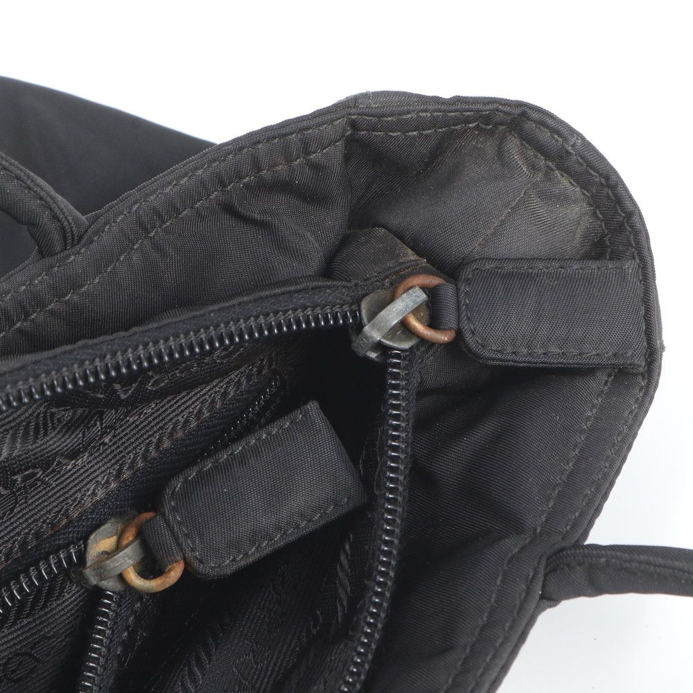 Prada White Tag Tessuto Nylon Triangle Logo Tote — view 8