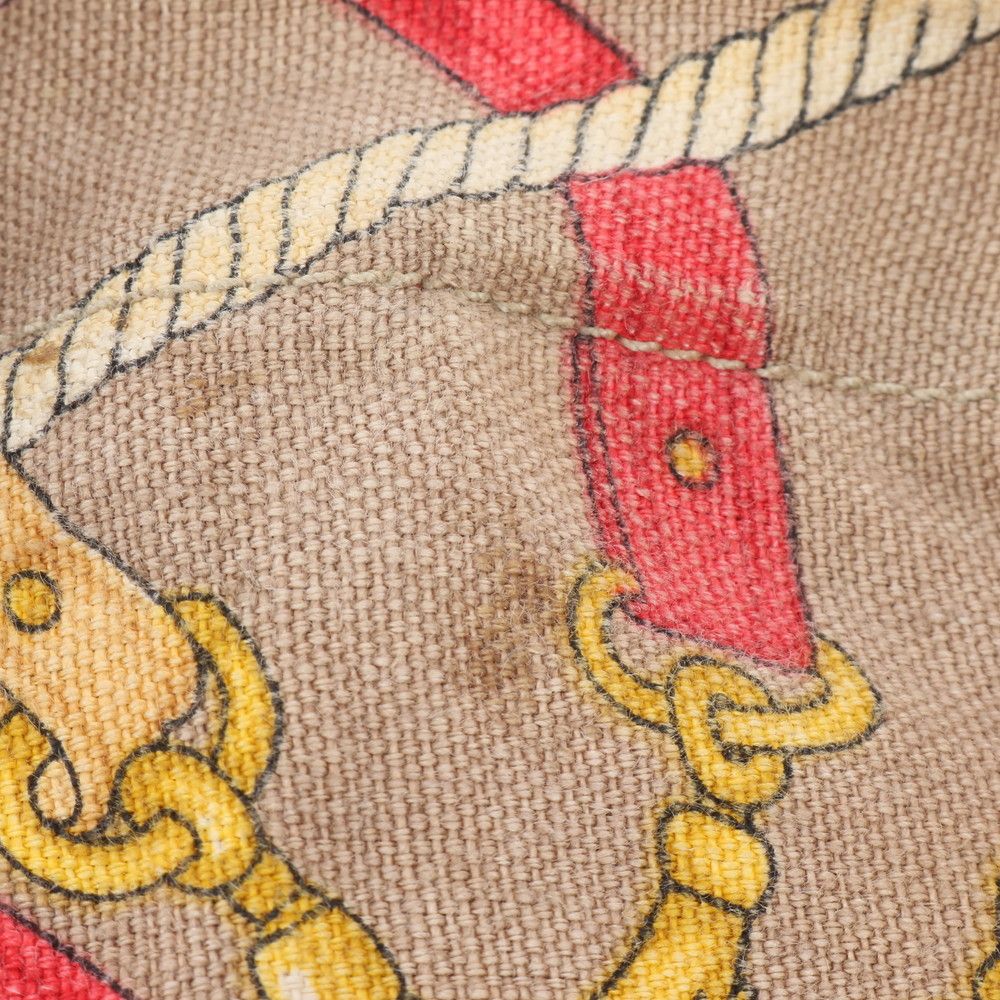 Miu Miu Leather Canvas Tote Shoulder Hand Brown — view 8