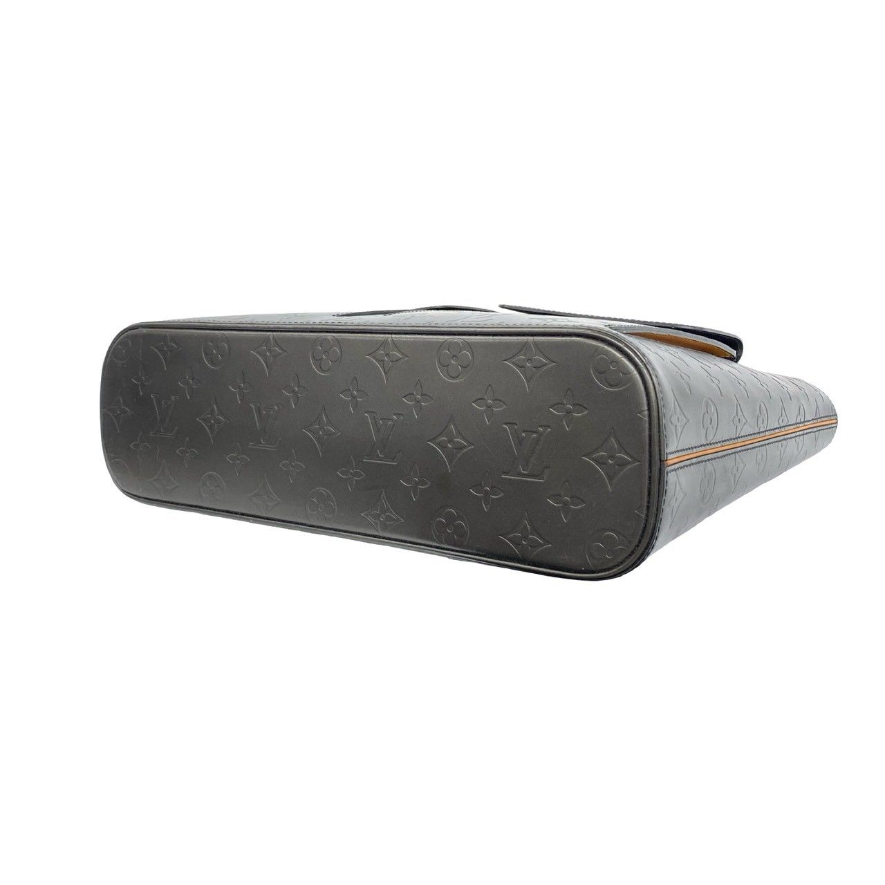 Louis Vuitton Wilwood Monogram Matte Leather Tote Black Noir — view 8