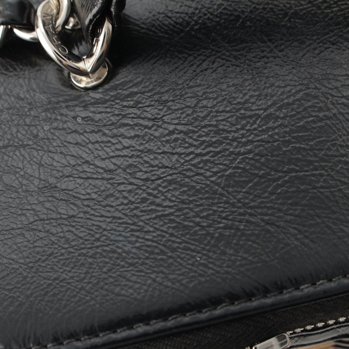 Chanel Rattan Leather CC Logo 2-Way Vanity Shoulder Bag Black Beige — view 8