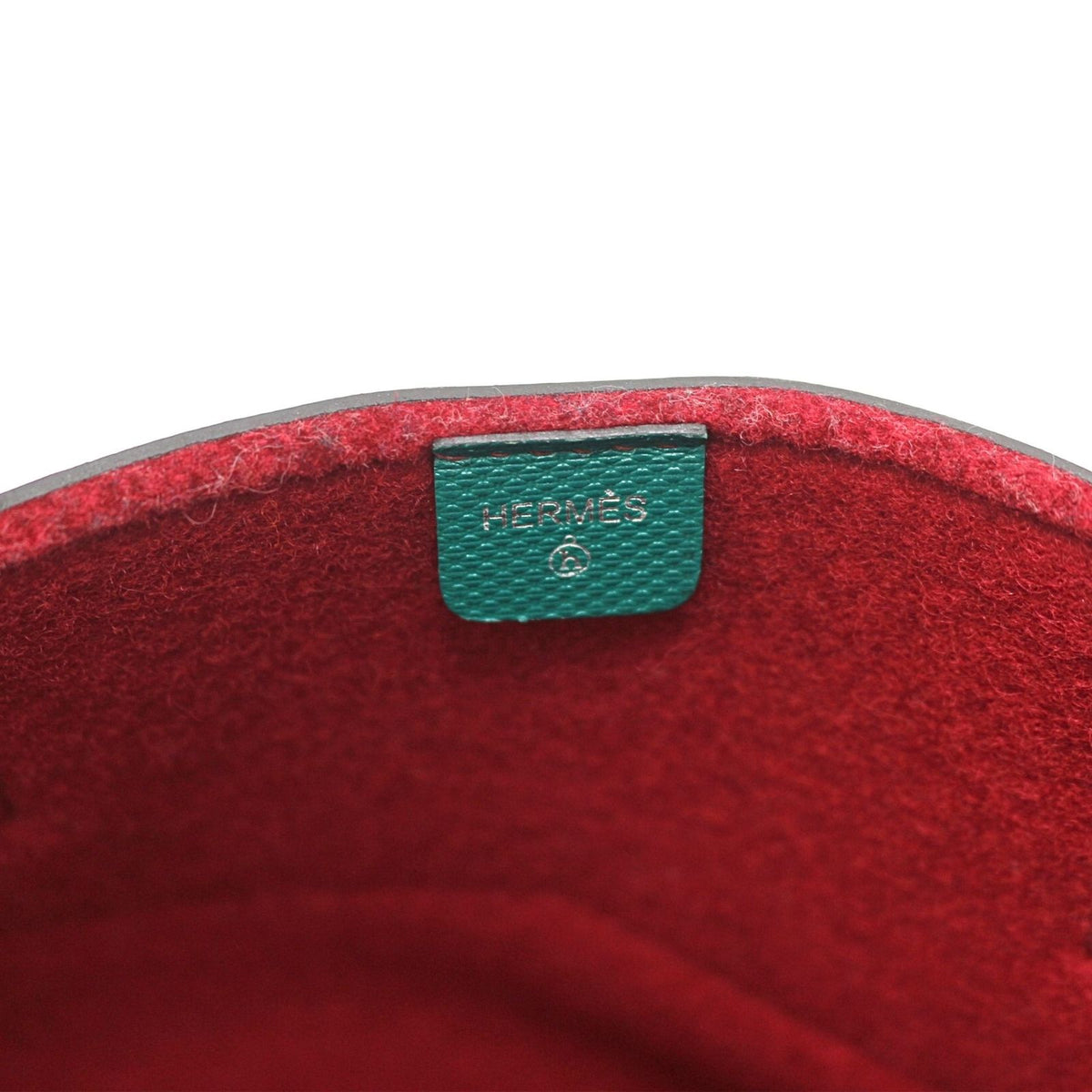 Hermes Petit H Tote PM Felt Gran Ash Red Green — view 8