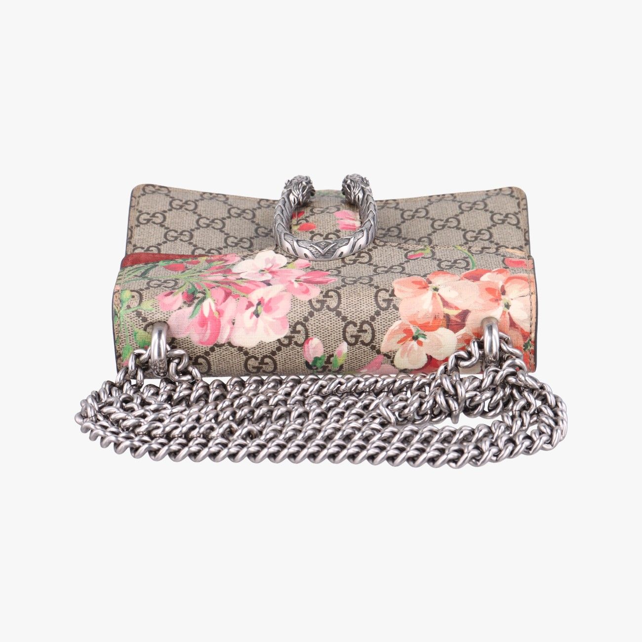 Gucci Dionysus Beige Red Multicolor Suede Shoulder Bag — view 8