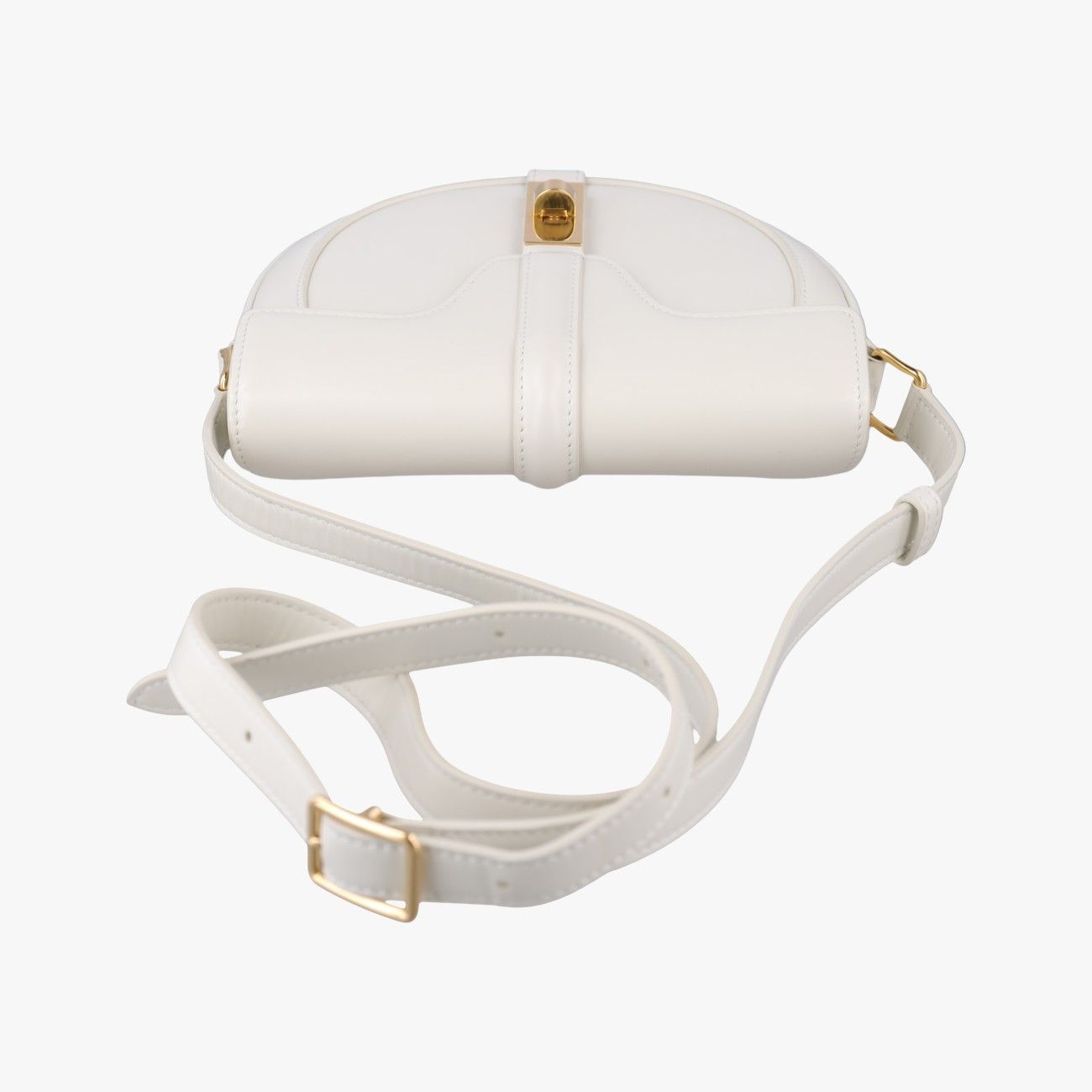 Celine Small Besace White Leather Shoulder Bag — view 8