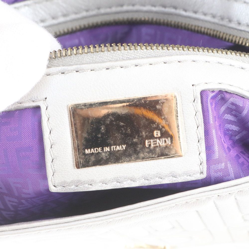 Fendi Mamma Bucket Baguette Leather Shoulder Bag — view 8