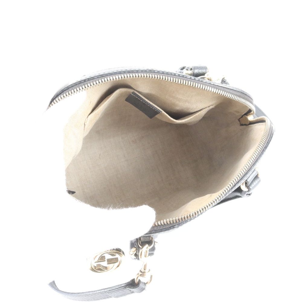 Gucci Interlocking G Leather 2-Way Shoulder Bag Crossbody Hand Black — view 8
