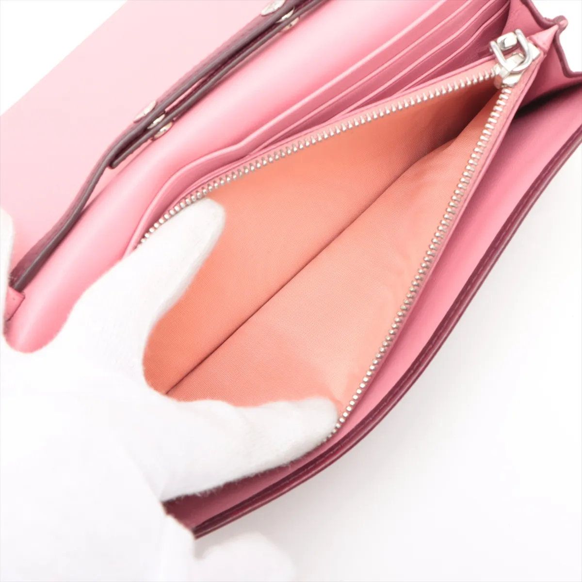 Miu Miu Matelasse Chain Wallet Shoulder Bag Leather — view 8