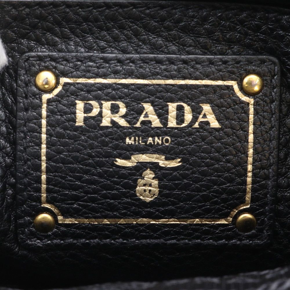 Prada Triangle Logo Leather Tote — view 8