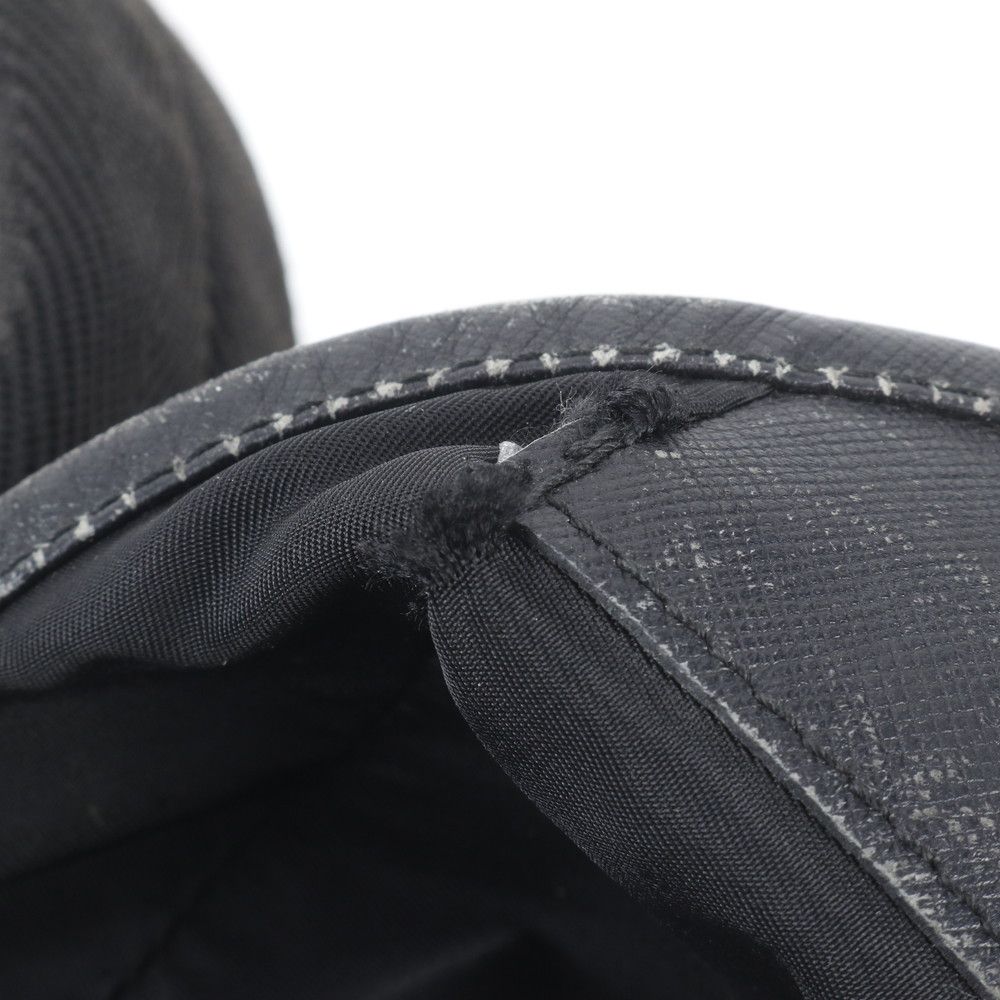 Prada Tessuto Nylon Triangle Logo Leather Backpack — view 8