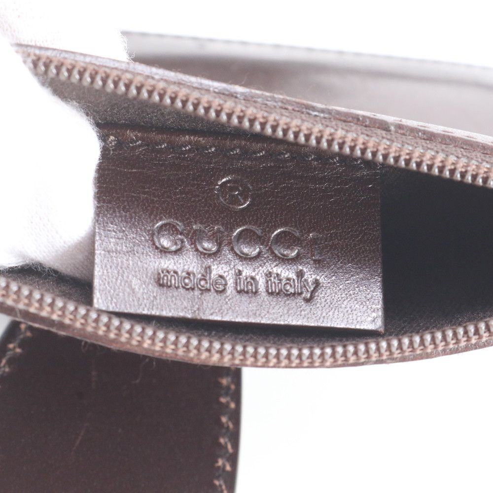 Gucci GG Canvas Leather Handbag with Tote Pouch Brown — view 8
