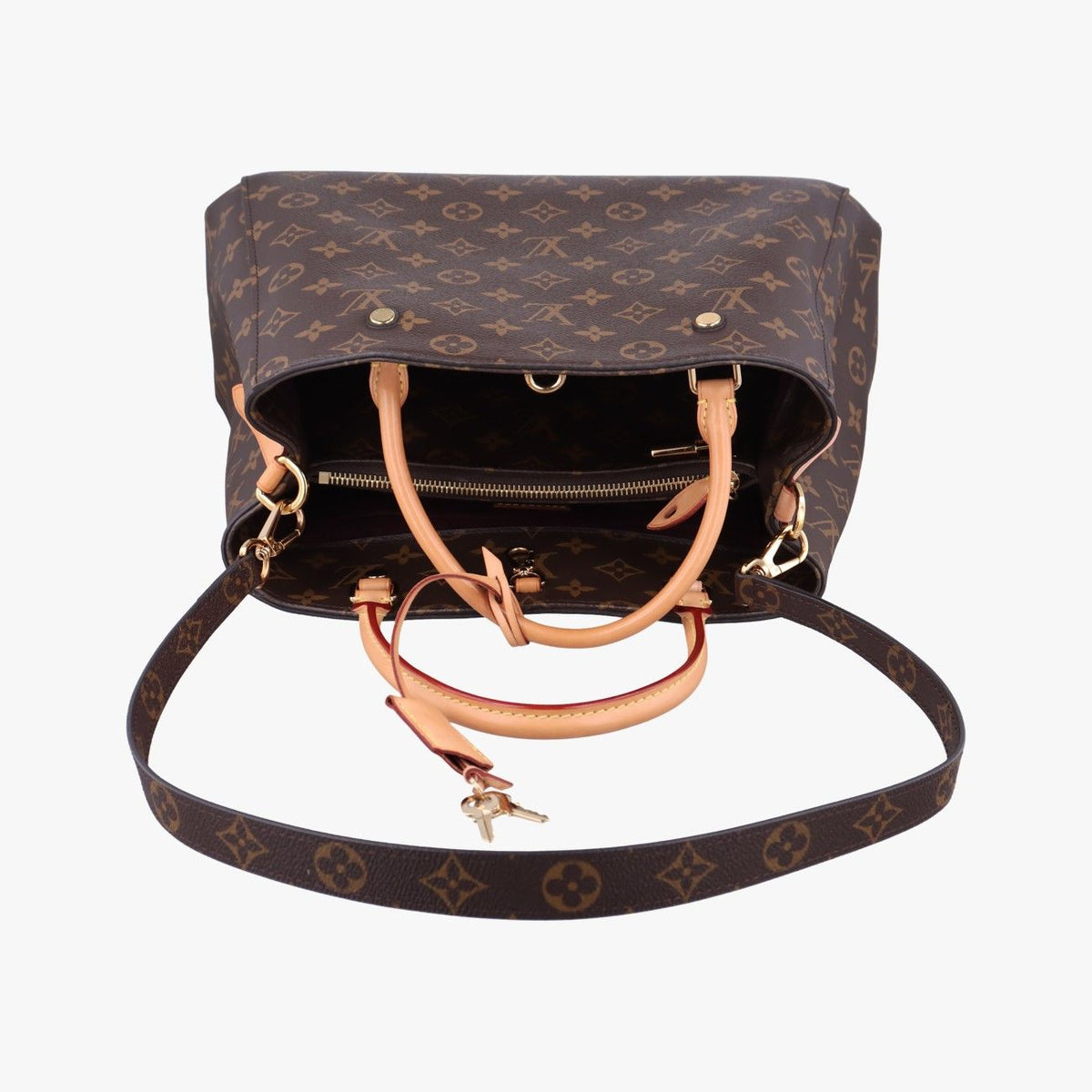 Louis Vuitton Montaigne MM Monogram Brown Canvas Shoulder Bag — view 8