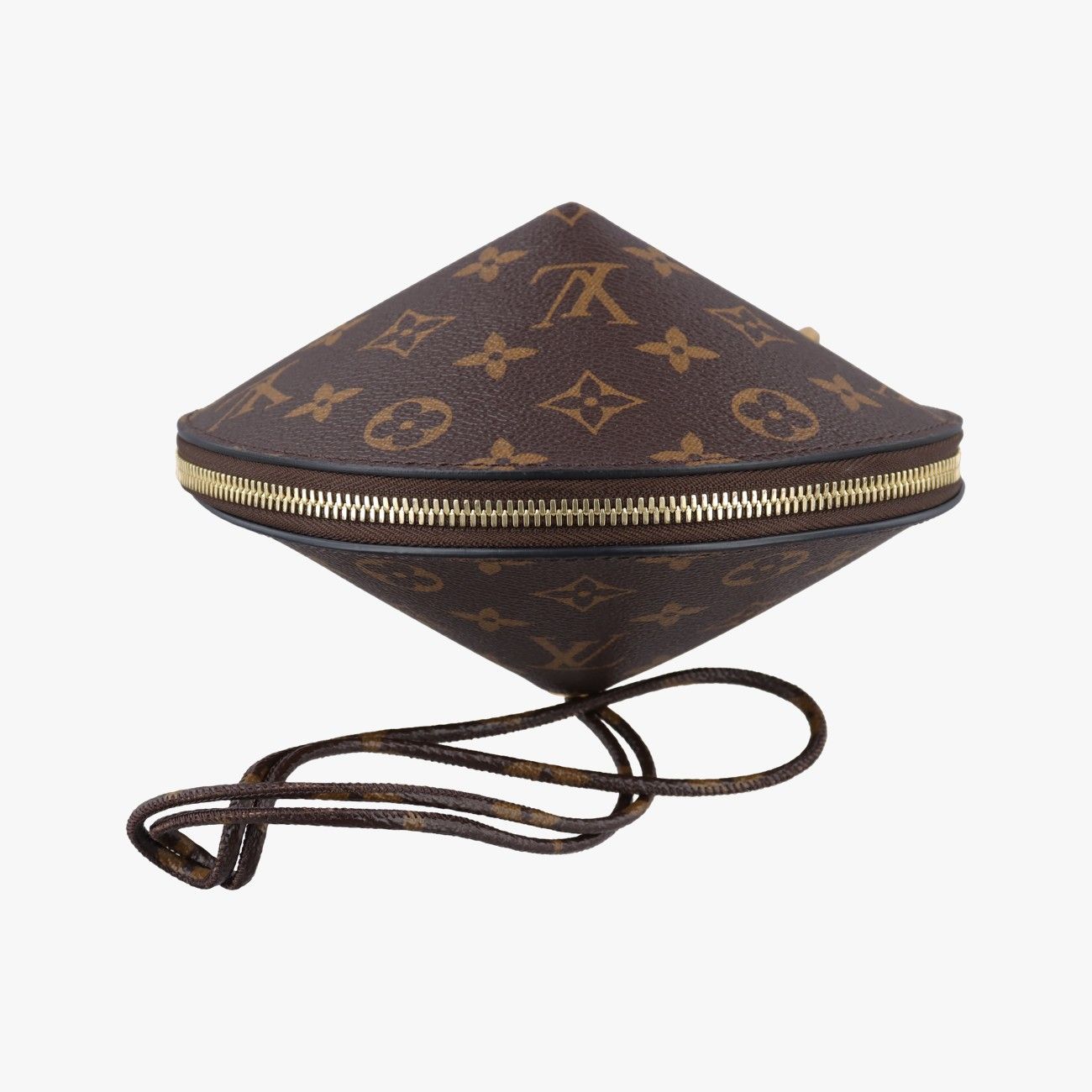 Louis Vuitton Tupi Brown Monogram Canvas Cowhide Leather Clutch — view 8