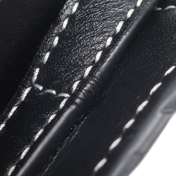 Loewe Shoulder Bag Gate Double Zip Pouch Leather Black Gold — view 8