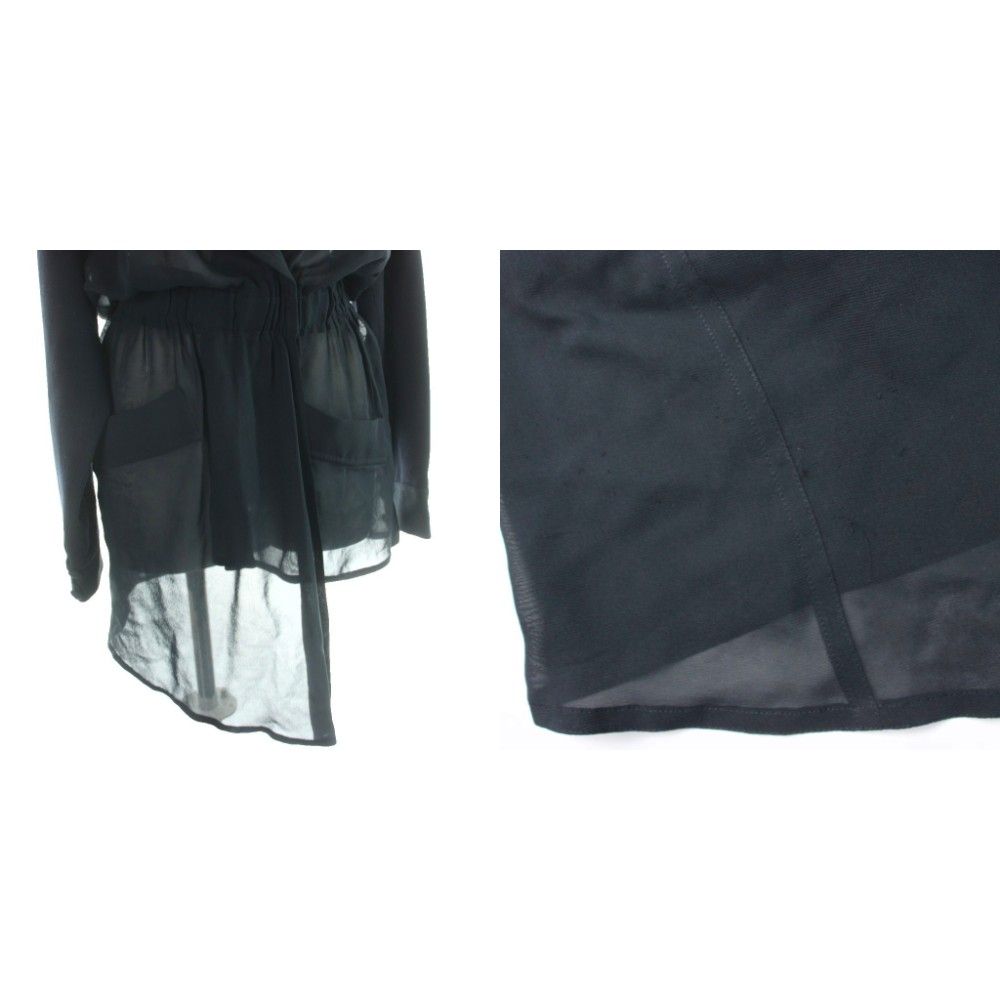 Chanel Cardigan Blouse Long Sleeve Sheer Spring Snap Chiffon 36 — view 8