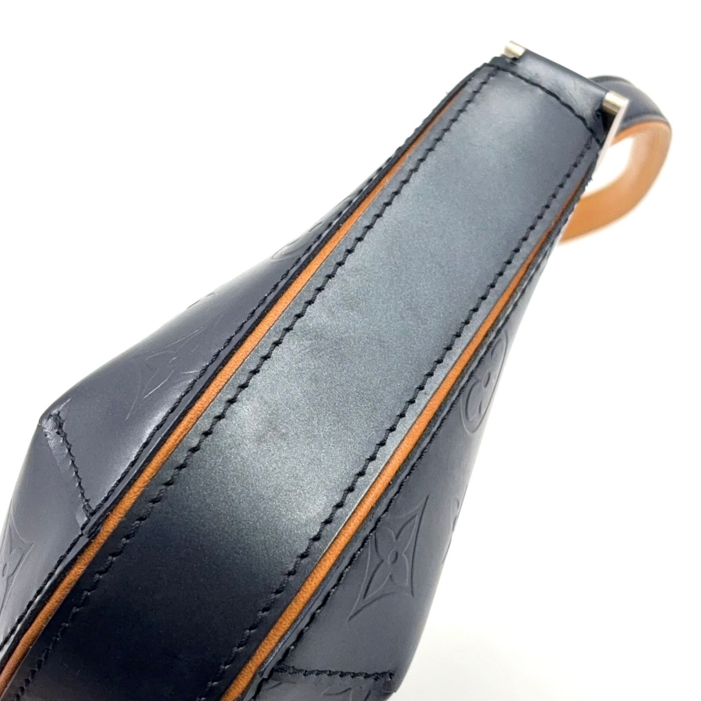 Louis Vuitton Fowler Monogram Matte Blue Leather Calfskin Navy Light Brown — view 8