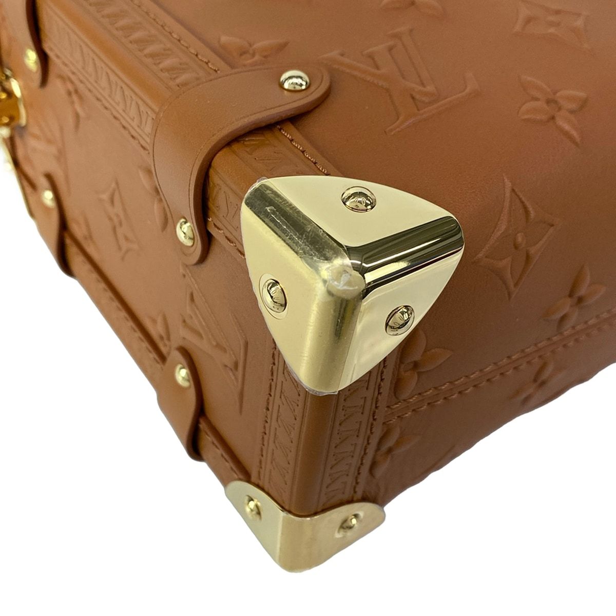 Louis Vuitton Handbag Cruise Collection Side Trunk Tan Leather Cowhide — view 8