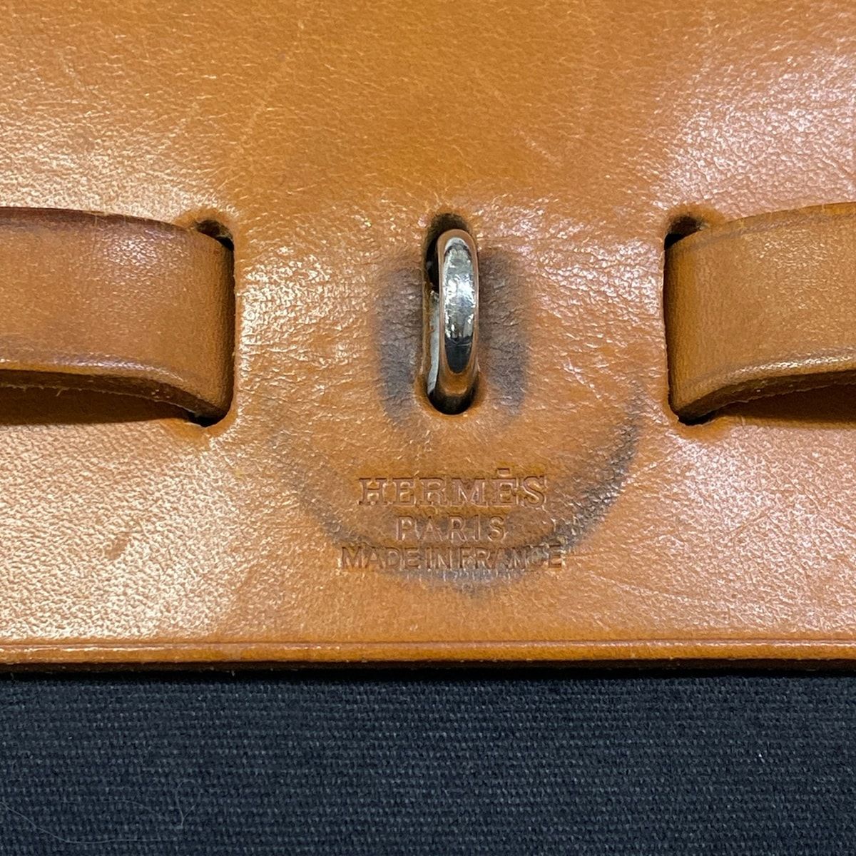 Hermes Handbag Herbag PM Black Brown — view 8