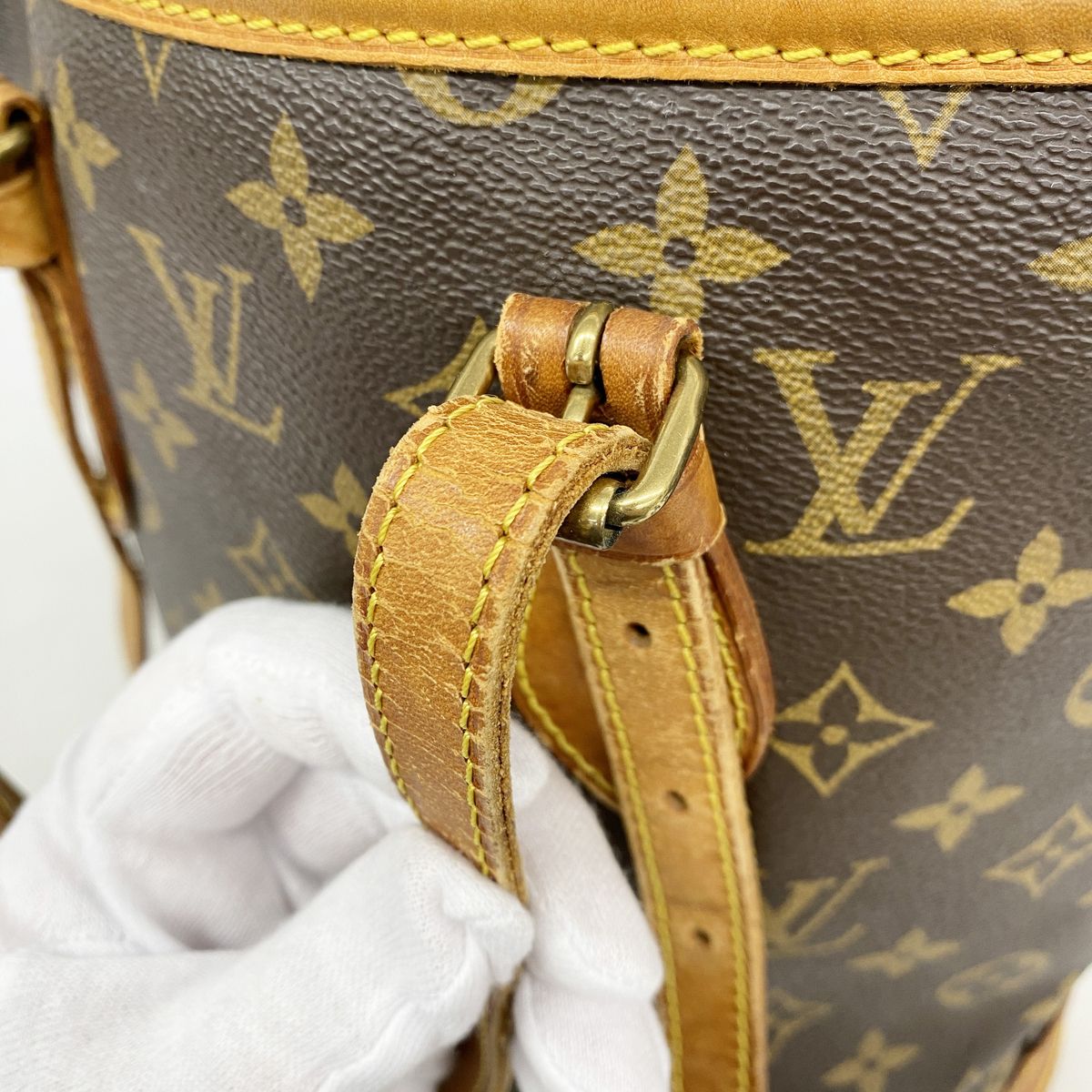 Louis Vuitton Tote Monogram Bucket PM Brown — view 8