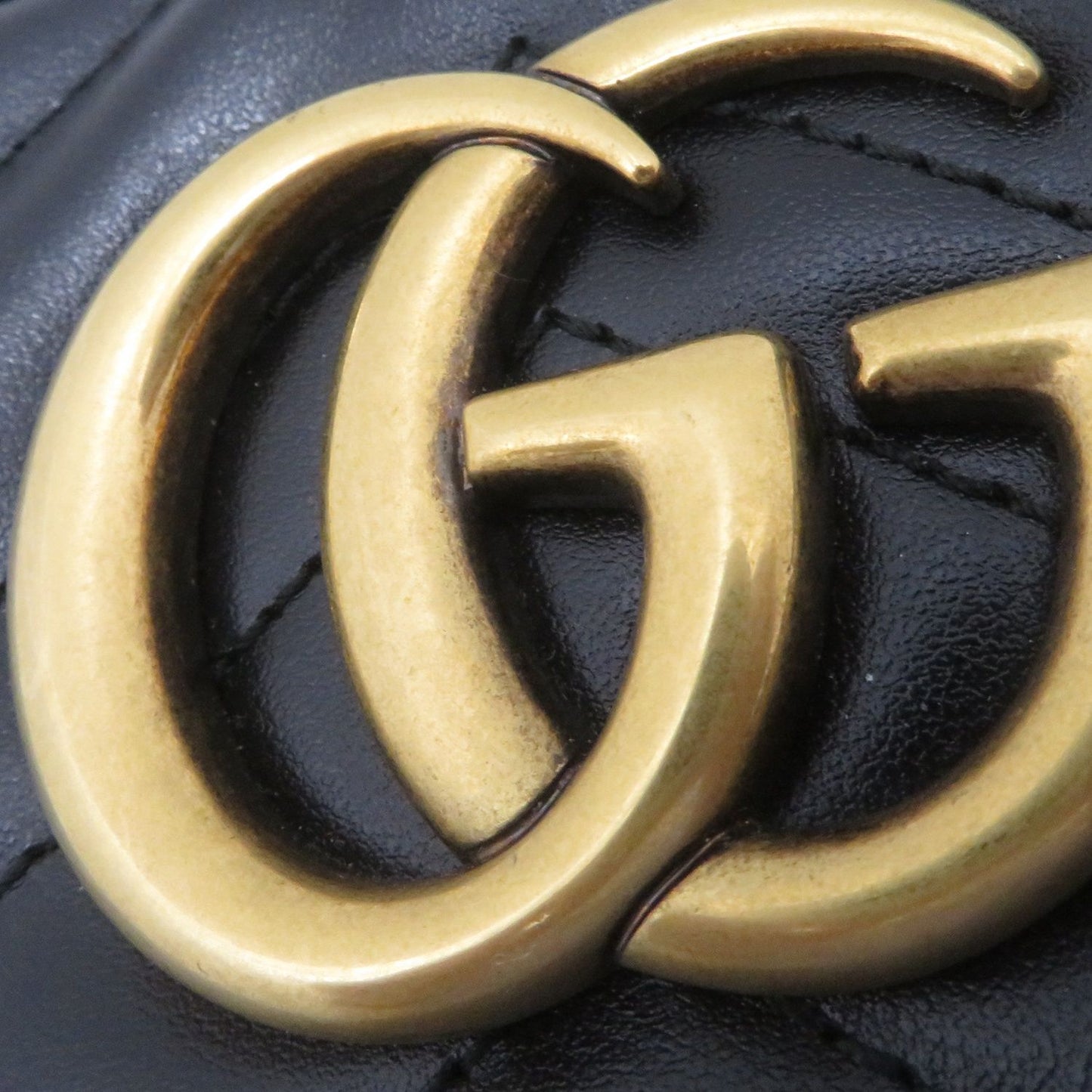 Gucci GG Marmont Shoulder Bag Black Leather — view 8