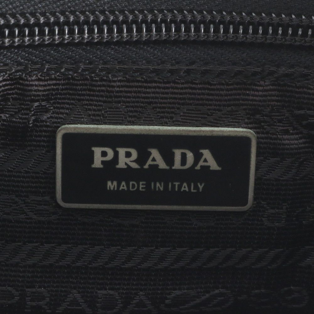 Prada Tessuto Nylon Saffiano Leather Shoulder Bag Crossbody Messenger Black — view 8