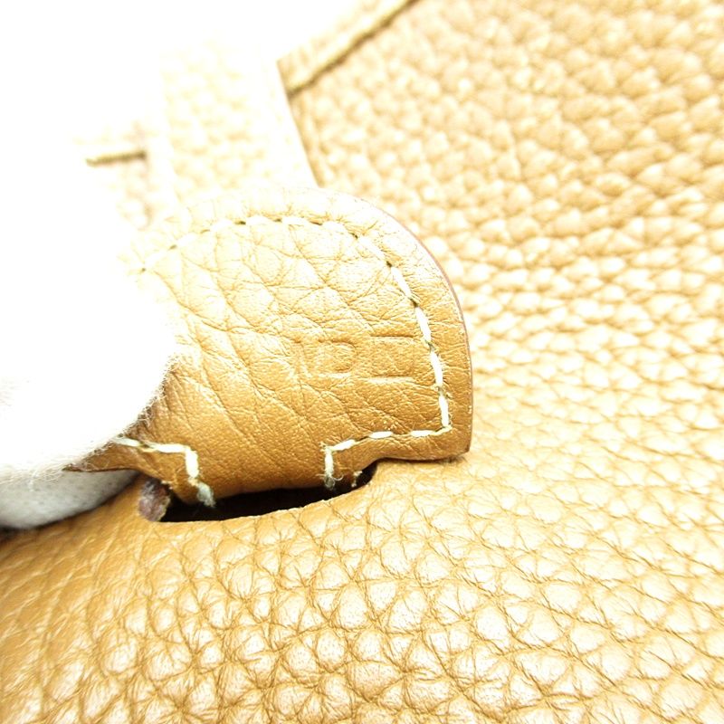 Hermes Evelyne 3 PM Taurillon Clemence Shoulder Bag Gold — view 8
