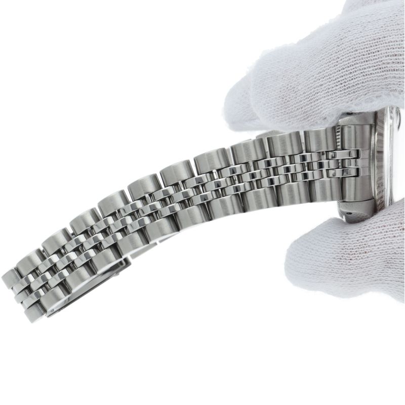 Rolex Oyster Perpetual Date Watch Antique 18k White Gold SS Silk — view 6