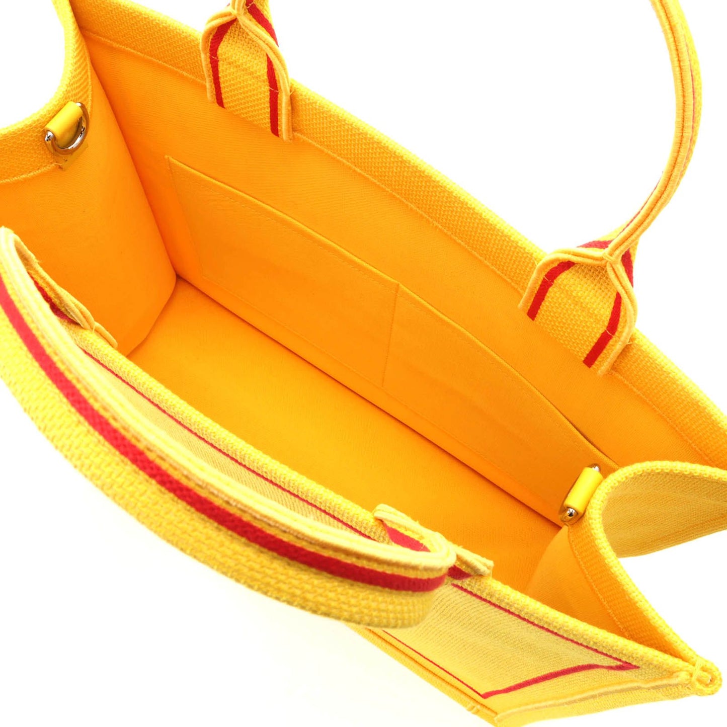 Dior Book Cover Dracula Tote Medium Yellow Red Canvas — view 8