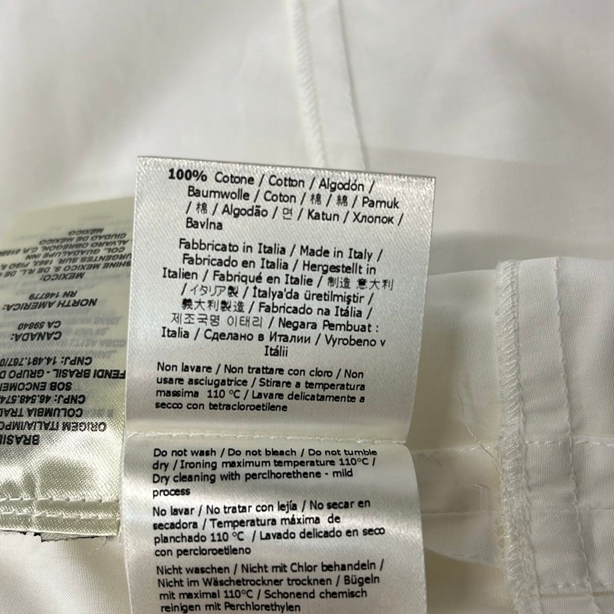 Fendi Skirt S White Knee-Length Ruffle 38 — view 5