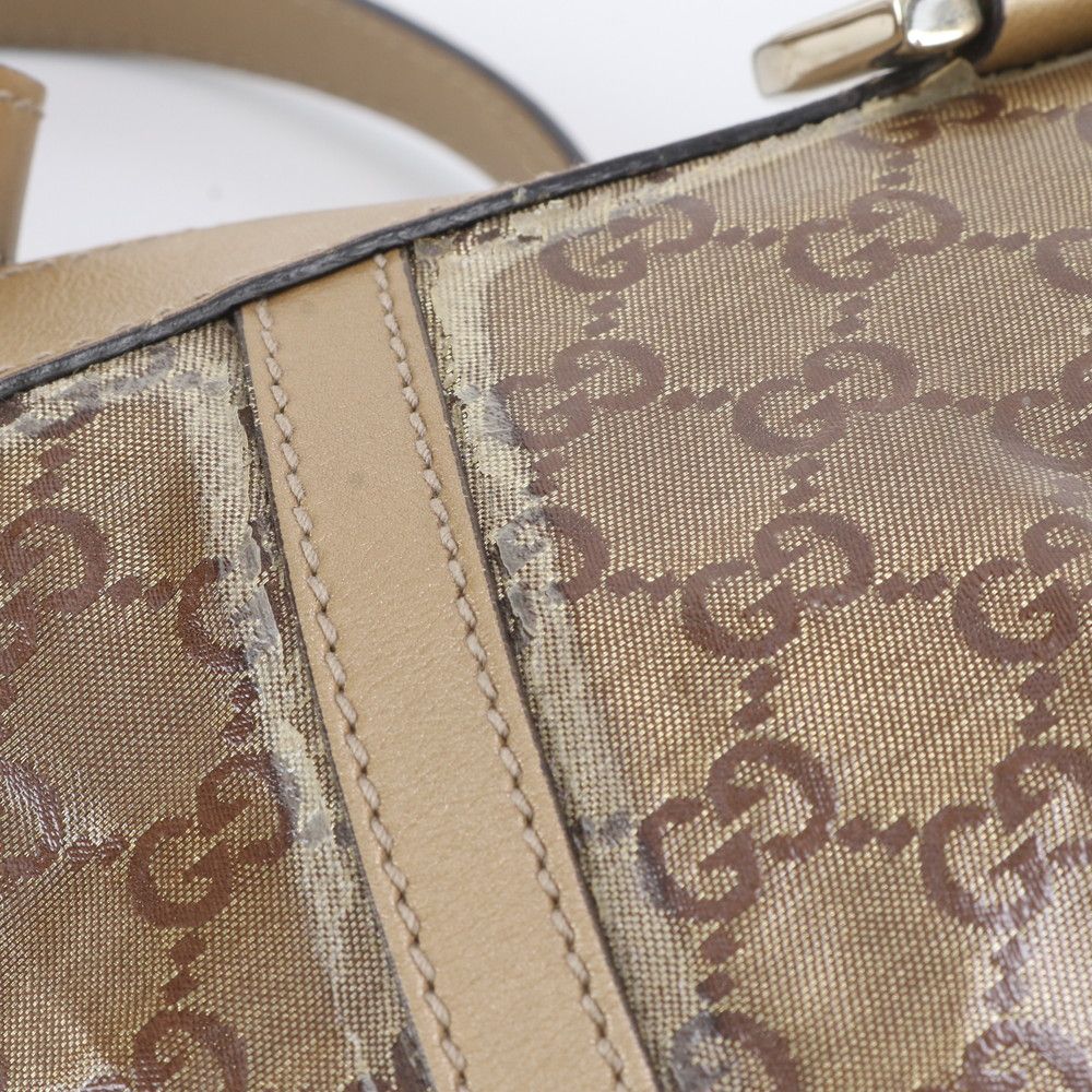 Gucci GG Crystal Abbey Leather Shoulder Bag Crossbody Brown — view 8