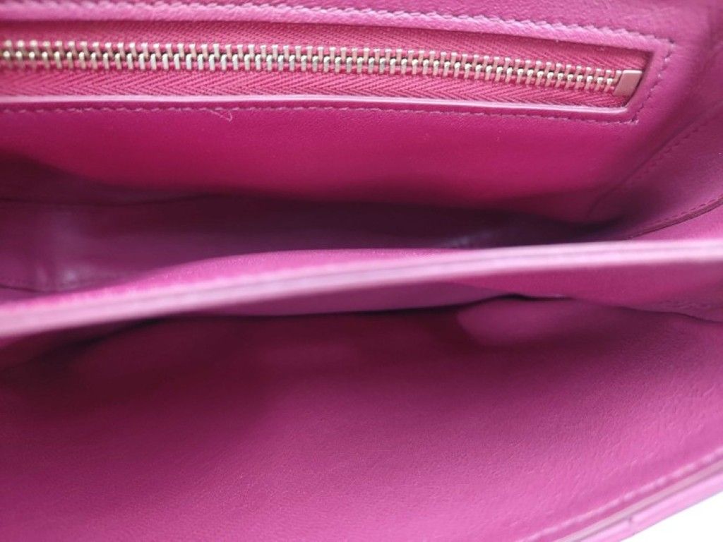 Celine Shoulder Bag Small C Pink Leather Quilted Chain Gold — view 8
