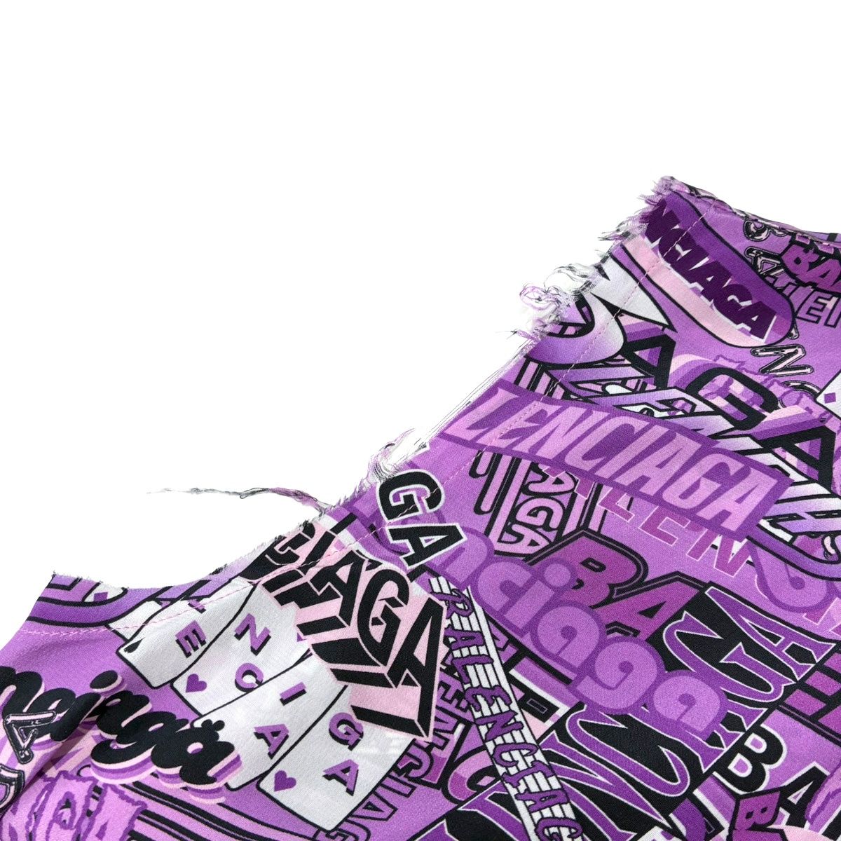 Balenciaga Graffiti Silk Dress Purple 34 — view 6