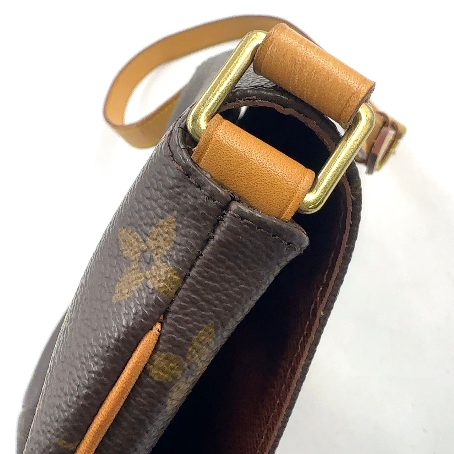 Louis Vuitton Musette Salsa Short Strap Monogram Leather Brown Shoulder Bag Gold — view 8
