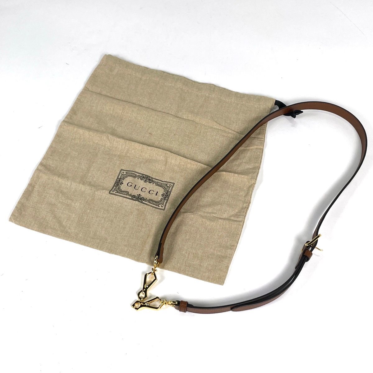Gucci Shoulder Bag Horsebit 1955 GG Denim Blue Brown — view 8
