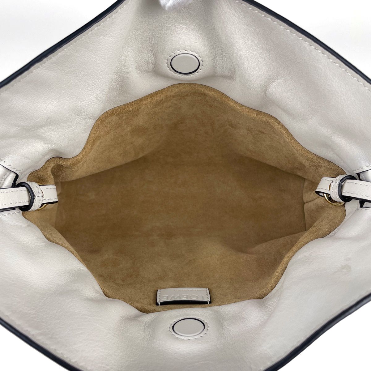 Loewe Clutch Flamenco Mini 2-Way Leather White — view 6