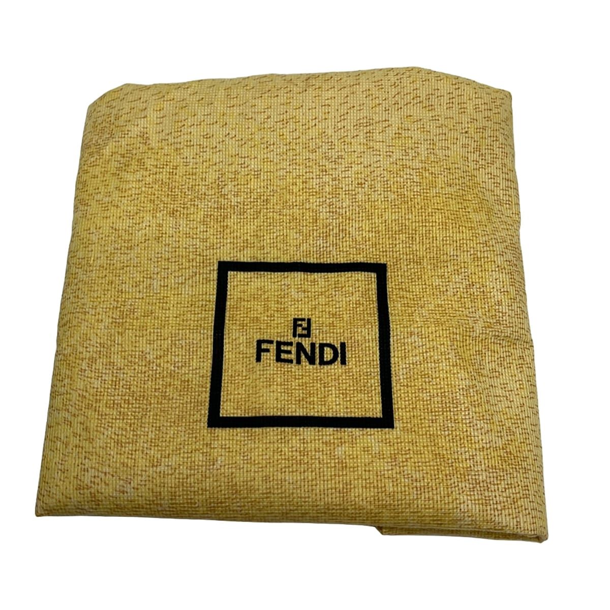 Fendi Shoulder Bag Zucca Pattern Khaki Black Brown Leather — view 8