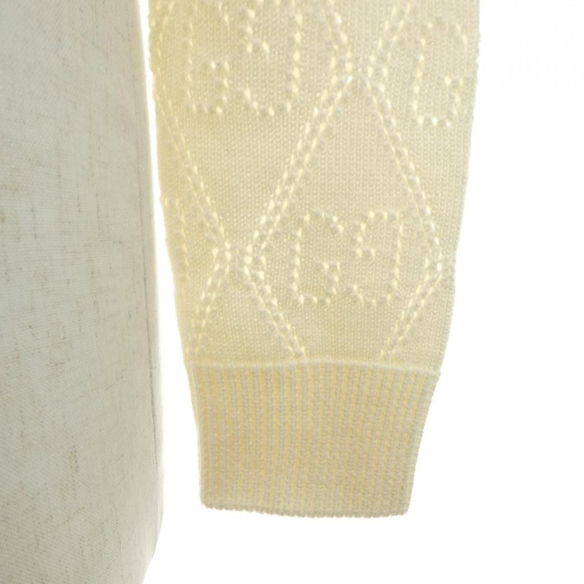 Gucci GG Perforated Wool Crop Sweater 7 Knit — view 6