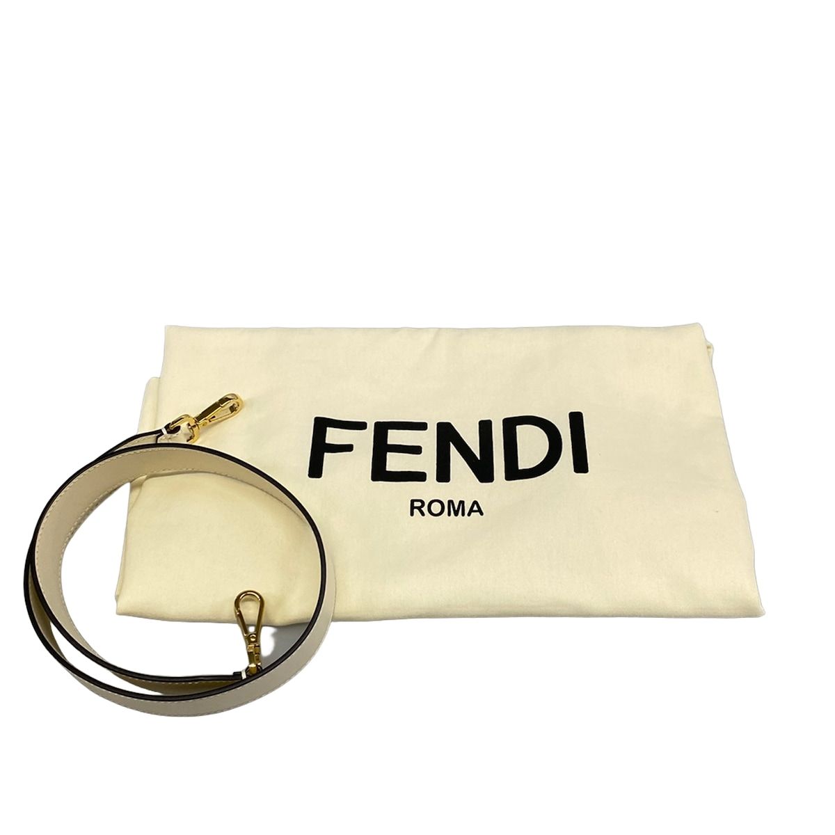 Fendi Tote Sunshine Medium Ivory Beige Leather — view 8