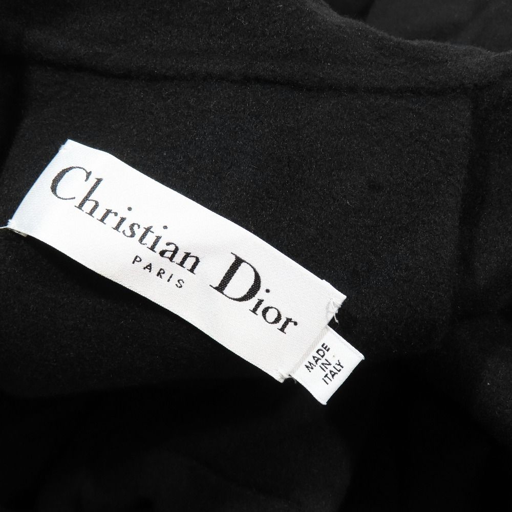 Dior Cashmere 100% Poncho Sleeveless Long Coat Logo Buckle Cape — view 8