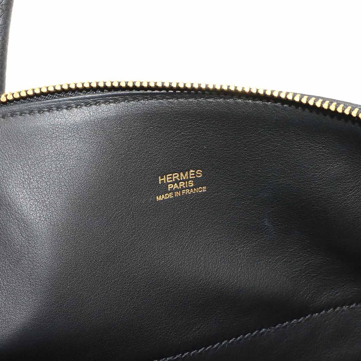 Hermes Bolide 31 2-Way Bag Taurillon Clemence Black Gold — view 8