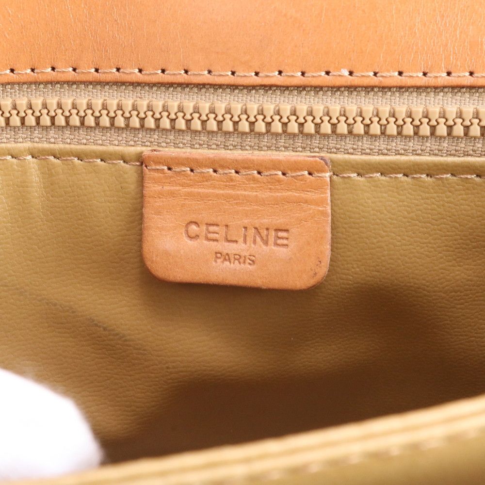 Celine Vintage Macadam Leather Shoulder Bag — view 8