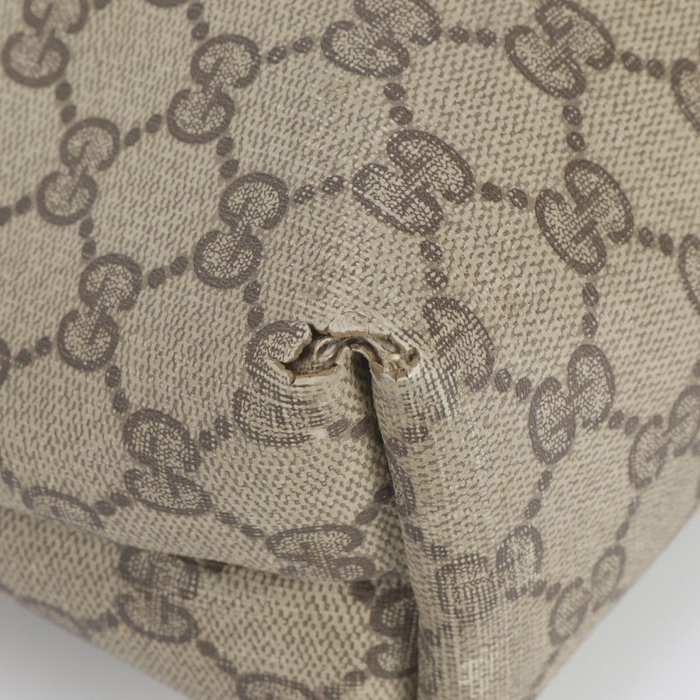 Gucci Vintage GG Supreme Sherry Line Leather Tote Shoulder Business — view 8