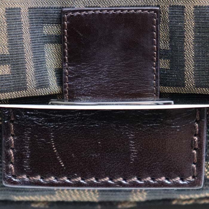 Fendi Zucca Baguette Shoulder Bag Brown — view 8
