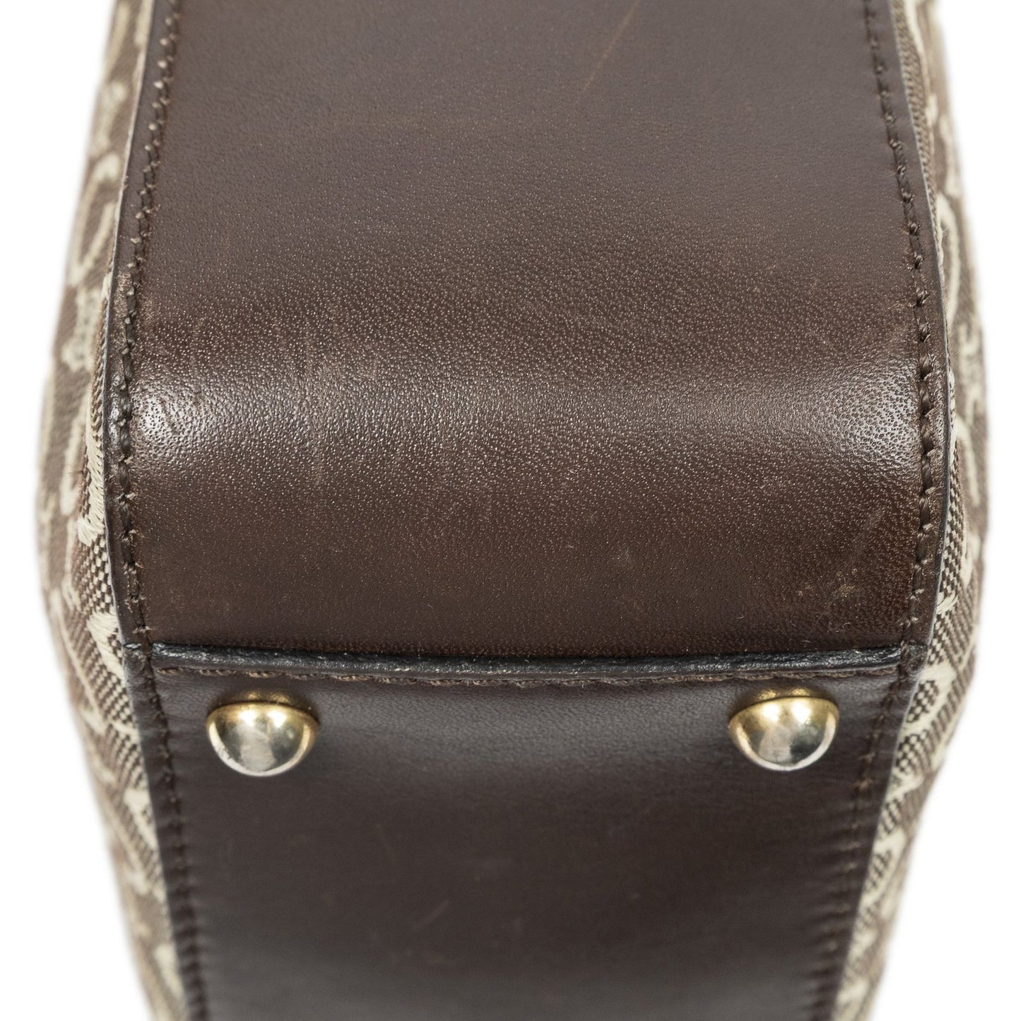 Celine Vintage Mini Handbag Beige Brown C Macadam Canvas — view 8