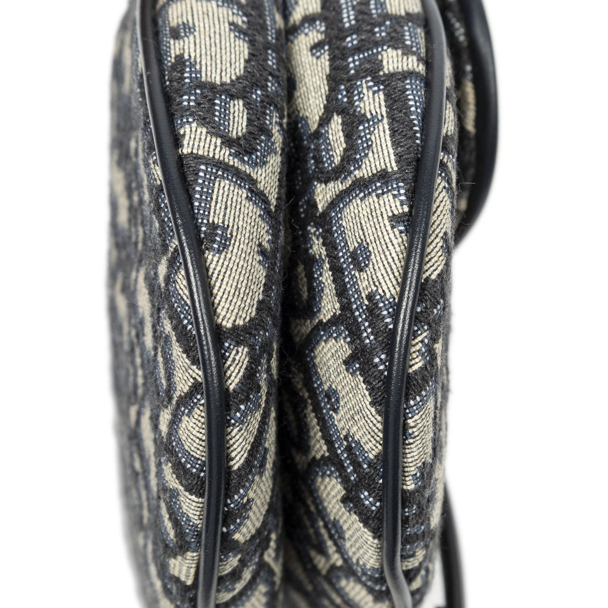 Dior New Saddle Bag Navy Beige Oblique Jacquard Canvas — view 8