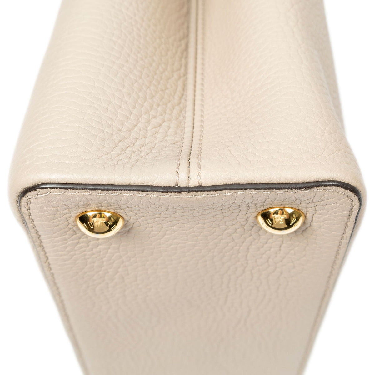 Louis Vuitton Capucines Taupe Taurillon Clemence Leather Handbag — view 8