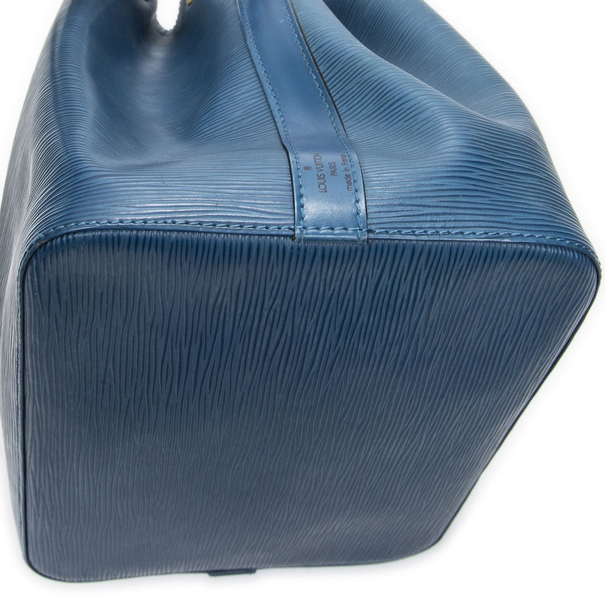 Louis Vuitton Noe Blue Epi Bucket Bag — view 8
